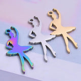 5Pcs/Lot Stainless Steel Ballerina Ballet Dancing Girl Charms