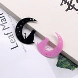 10pcs/pack Acrylic Moon Star Cat Charms for DIY Jewelry Making