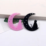 10pcs/pack Acrylic Moon Star Cat Charms for DIY Jewelry Making