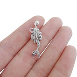 10pcs Mermaid Crystal Charms Pendant Beads For Jewelry Making Findings