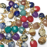 Agates Pendant Lapis Lazuli Charms for DIY Jewelry Making 8x8mm