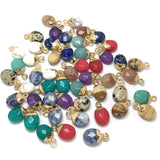 Agates Pendant Lapis Lazuli Charms for DIY Jewelry Making 8x8mm