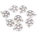 50pcs/lot Silver Star Alloy Charms Pendants DIY Necklace Bracelet Jewelry Making
