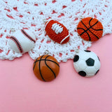 10pcs Resin Football Charm Pendant for DIY Making