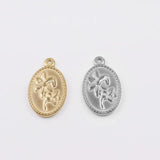 5pcs Stainless Steel High Flower Charm Pendant Wholesale DIY Jewelry