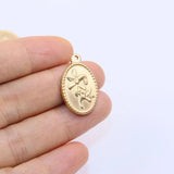 5pcs Stainless Steel High Flower Charm Pendant Wholesale DIY Jewelry