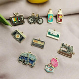 10pcs Classic Recorder Tape Camera Sew Charms for DIY Jewelry Making