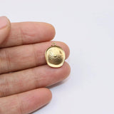 5pcs 13mm Stainless Steel Sun Coin Pendant DIY Jewelry Making Unfading