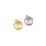 5pcs 13mm Stainless Steel Sun Coin Pendant DIY Jewelry Making Unfading