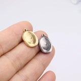 5pcs 13mm Stainless Steel Sun Coin Pendant DIY Jewelry Making Unfading