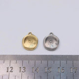 5pcs 13mm Stainless Steel Sun Coin Pendant DIY Jewelry Making Unfading