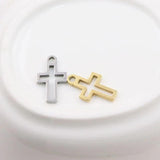 10pcs Stainless Steel High Cross Charms Pendant DIY Jewelry Unfading 2 Colors