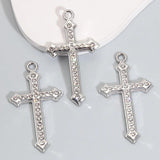 15pcs Cross Metal Charms Silver Pendants DIY Making Findings Jewelry