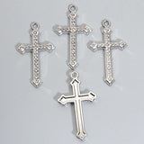 15pcs Cross Metal Charms Silver Pendants DIY Making Findings Jewelry