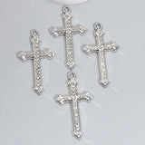 15pcs Cross Metal Charms Silver Pendants DIY Making Findings Jewelry