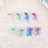 20pcs Dinosaur Charms Resin Cabochons Colorful Animal For DIY Earring Pendant