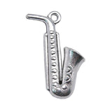 10pcs Saxophone Charm Pendants Jewelry Making Musical Instruments