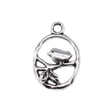 40pcs Little Bird Charms Antique Silver DIY Jewelry Making Zinc Alloy Charms