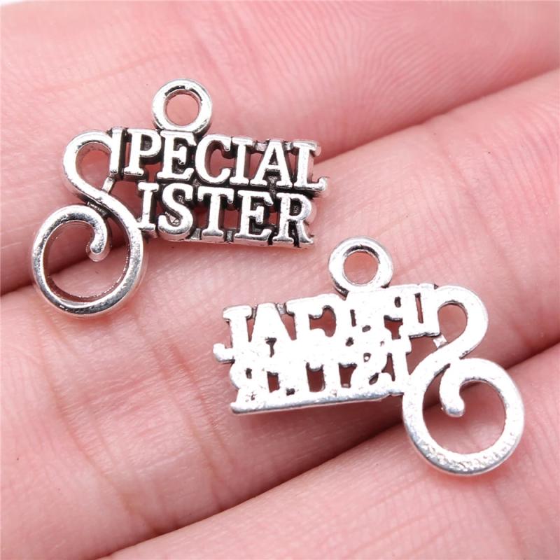20pcs Special Sister Charms DIY Jewelry Findings Pendant