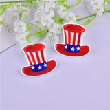 10pcs Sun Flower Lip Mouth Flag Acrylic Charms for Jewelry Making