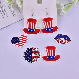 10pcs Sun Flower Lip Mouth Flag Acrylic Charms for Jewelry Making