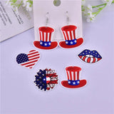 10pcs Sun Flower Lip Mouth Flag Acrylic Charms for Jewelry Making