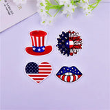 10pcs Sun Flower Lip Mouth Flag Acrylic Charms for Jewelry Making