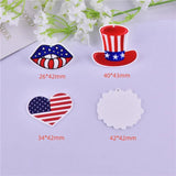 10pcs Sun Flower Lip Mouth Flag Acrylic Charms for Jewelry Making
