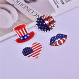 10pcs Sun Flower Lip Mouth Flag Acrylic Charms for Jewelry Making