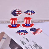 10pcs Sun Flower Lip Mouth Flag Acrylic Charms for Jewelry Making