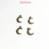 60pcs Moon Charms Pendants DIY Jewelry Making Supplies