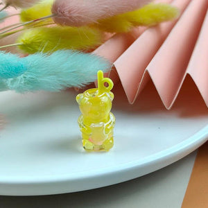 10pcs Bear Drink Bottle Resin Charms Acrylic Pendant for DIY Jewelry Making