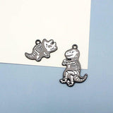 10pcs Dino Monster Enamel Charms for DIY Jewelry Making