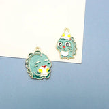 10pcs Dino Monster Enamel Charms for DIY Jewelry Making