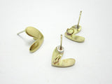 10pcs Heart Brass Stud Earrings 11.2x9.4mm Raw Brass Earrings Components