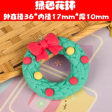 10Pcs Christmas Bow Resin Charms for DIY Earrings Necklace