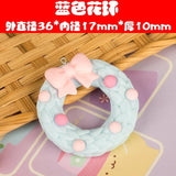 10Pcs Christmas Bow Resin Charms for DIY Earrings Necklace