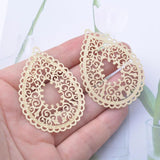 6pcs Teardrop Charms Silver Brass Jewelry Accessories