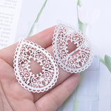 6pcs Teardrop Charms Silver Brass Jewelry Accessories
