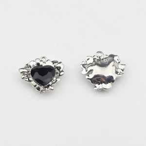 Heart Pendant Charms for DIY Jewelry Making, 6pcs/lot