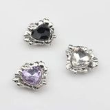 Heart Pendant Charms for DIY Jewelry Making, 6pcs/lot