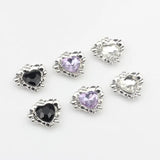 Heart Pendant Charms for DIY Jewelry Making, 6pcs/lot