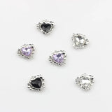 Heart Pendant Charms for DIY Jewelry Making, 6pcs/lot