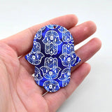 6pcs Acrylic Turkey Devil Eye Charms Fatima Hand Retro Earring Pendant DIY