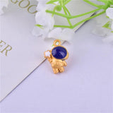 3D Astronauts Golden Metal Charms for Earring DIY Making