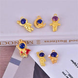 3D Astronauts Golden Metal Charms for Earring DIY Making