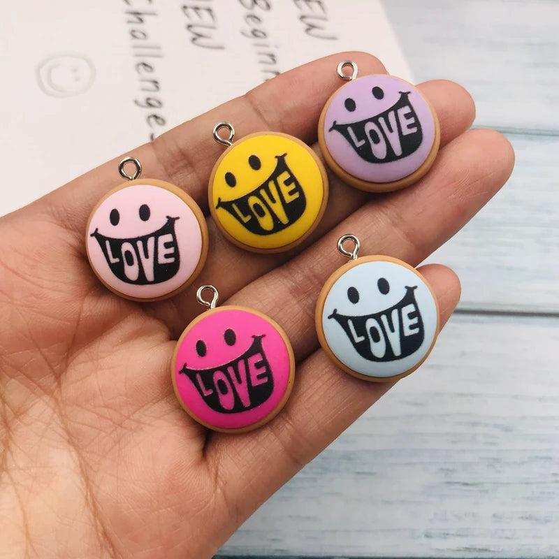 Love Smile Charm Pendant for DIY Jewelry Making