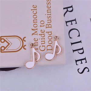 20pcs Music Enamel Metal Charms for DIY Jewelry Making