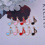 20pcs Music Enamel Metal Charms for DIY Jewelry Making