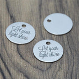 10pcs Let Your Light Shine Charm 20mm